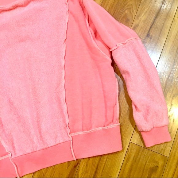 BDG Buckle fleece two tone Barbie bubble gum color pink sweatshirt top s… - Picture 8 of 9